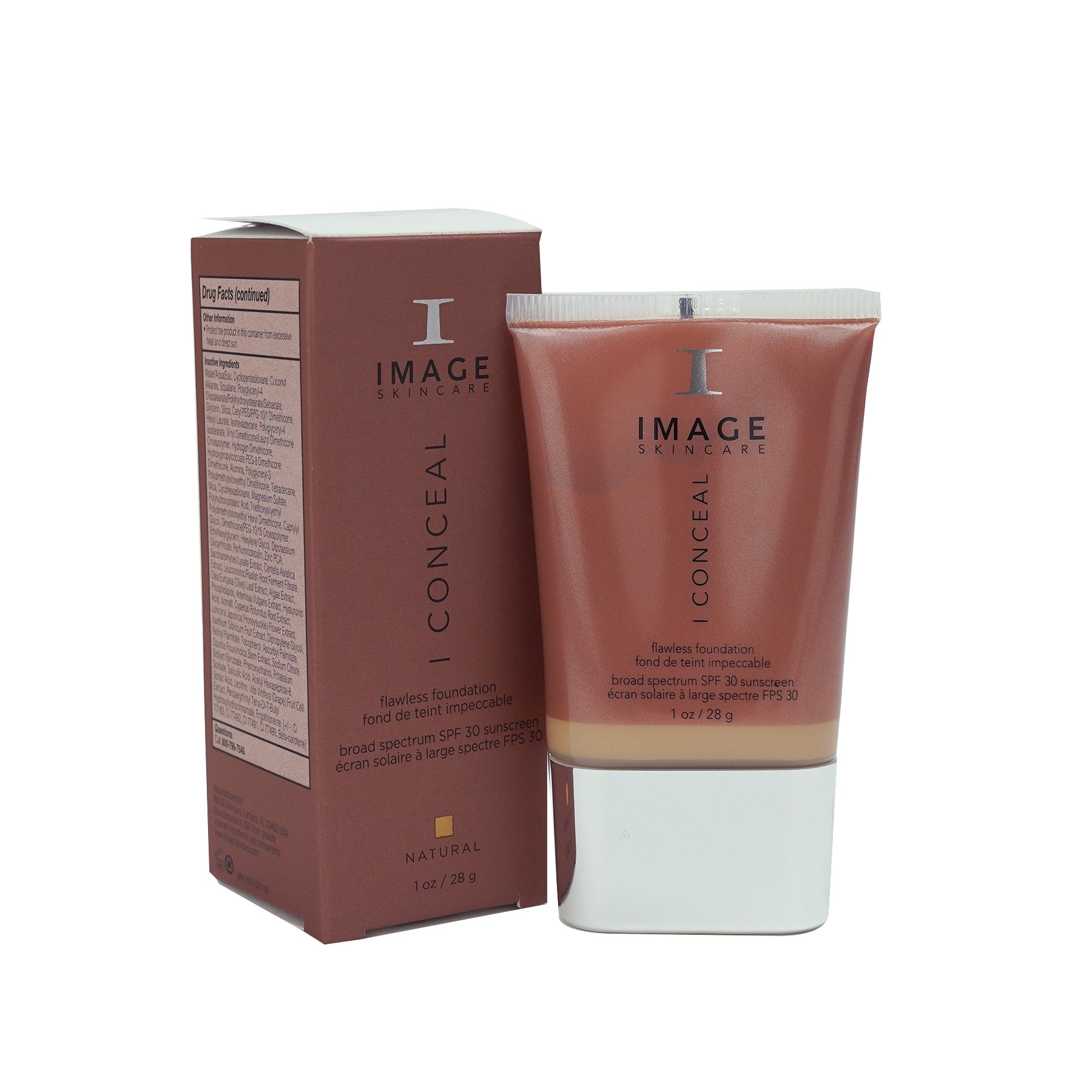 Image Skincare I Conceal Flawless Foundation Broad-Spectrum SPF 30 Sunscreen Natural 1oz
