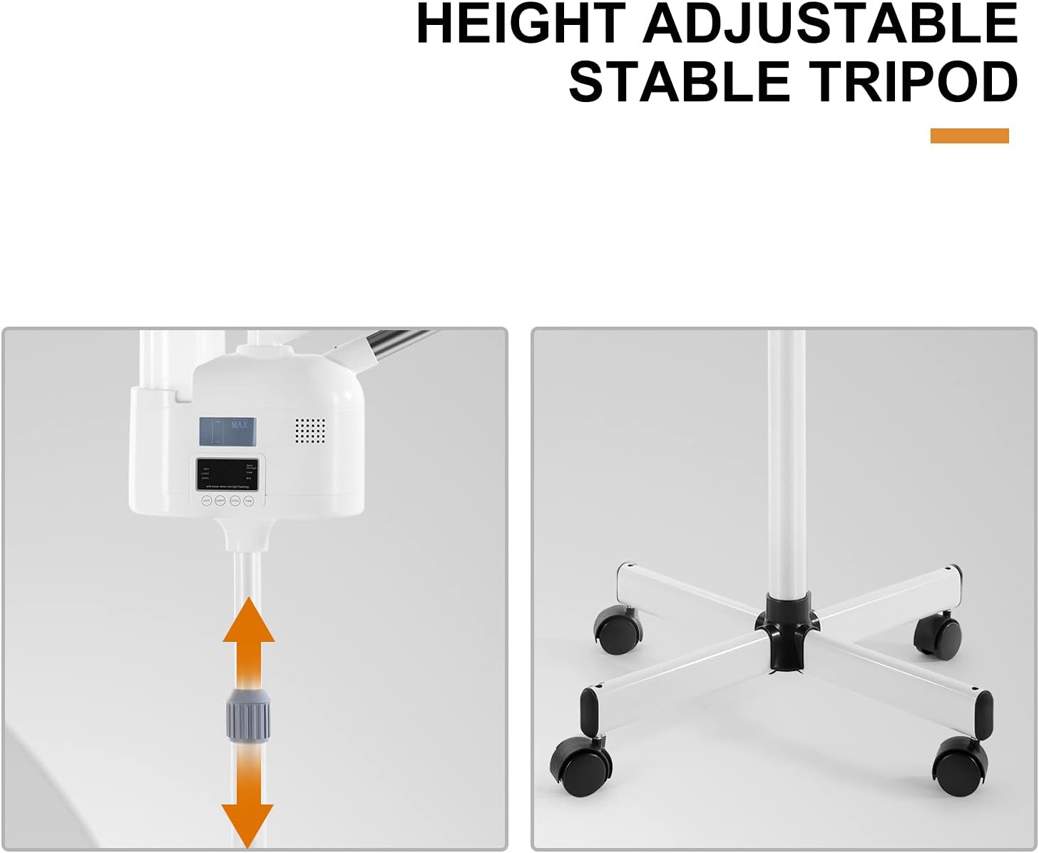 Professional 2 in 1 Facial Steamer Upgrade Esthetician Steamer with hot &amp; Cold Nozzle Beauty Salon Spa