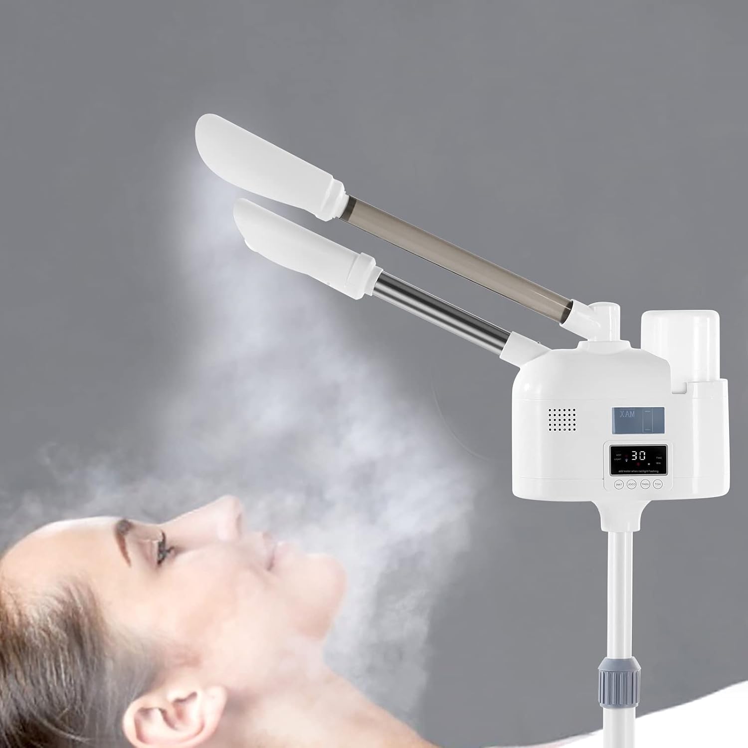 Professional 2 in 1 Facial Steamer Upgrade Esthetician Steamer with hot &amp; Cold Nozzle Beauty Salon Spa