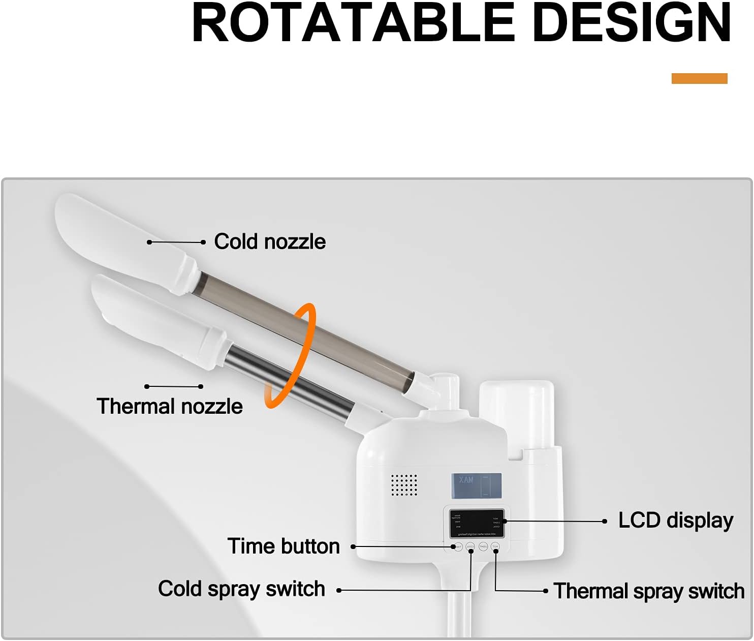 Professional 2 in 1 Facial Steamer Upgrade Esthetician Steamer with hot &amp; Cold Nozzle Beauty Salon Spa