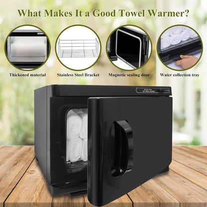 8L Professional Towel Warmer, Hot Towel Warmer, The RetainTime Towel Warmer is Suitable for Salons, Beauty, Spas, Pedicures and Other Professional Stores.(Black Towel Warmer)