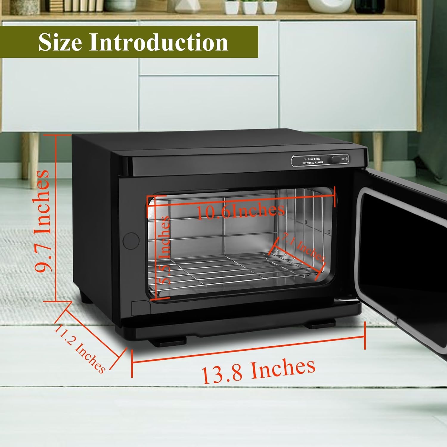 8L Professional Towel Warmer, Hot Towel Warmer, The RetainTime Towel Warmer is Suitable for Salons, Beauty, Spas, Pedicures and Other Professional Stores.(Black Towel Warmer)