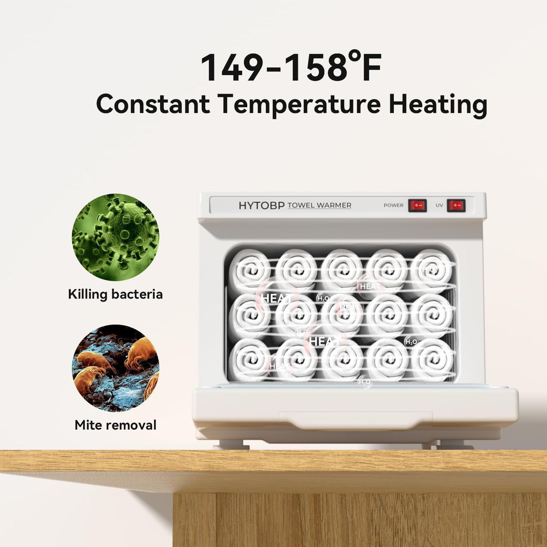 Hot Towel Warmer, 8.5L Towel Warmers Spa, Small Towel Warmer Professional Mini Towel Warmer Cabinet for Facial, Towel Warmer Esthetician Towel Heater for Beauty&amp;Salon(8.5L-White)